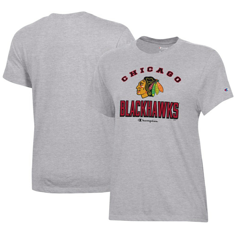 Chicago Blackhawks Champion Women's Core T-Shirt - Heather Gray - NHL