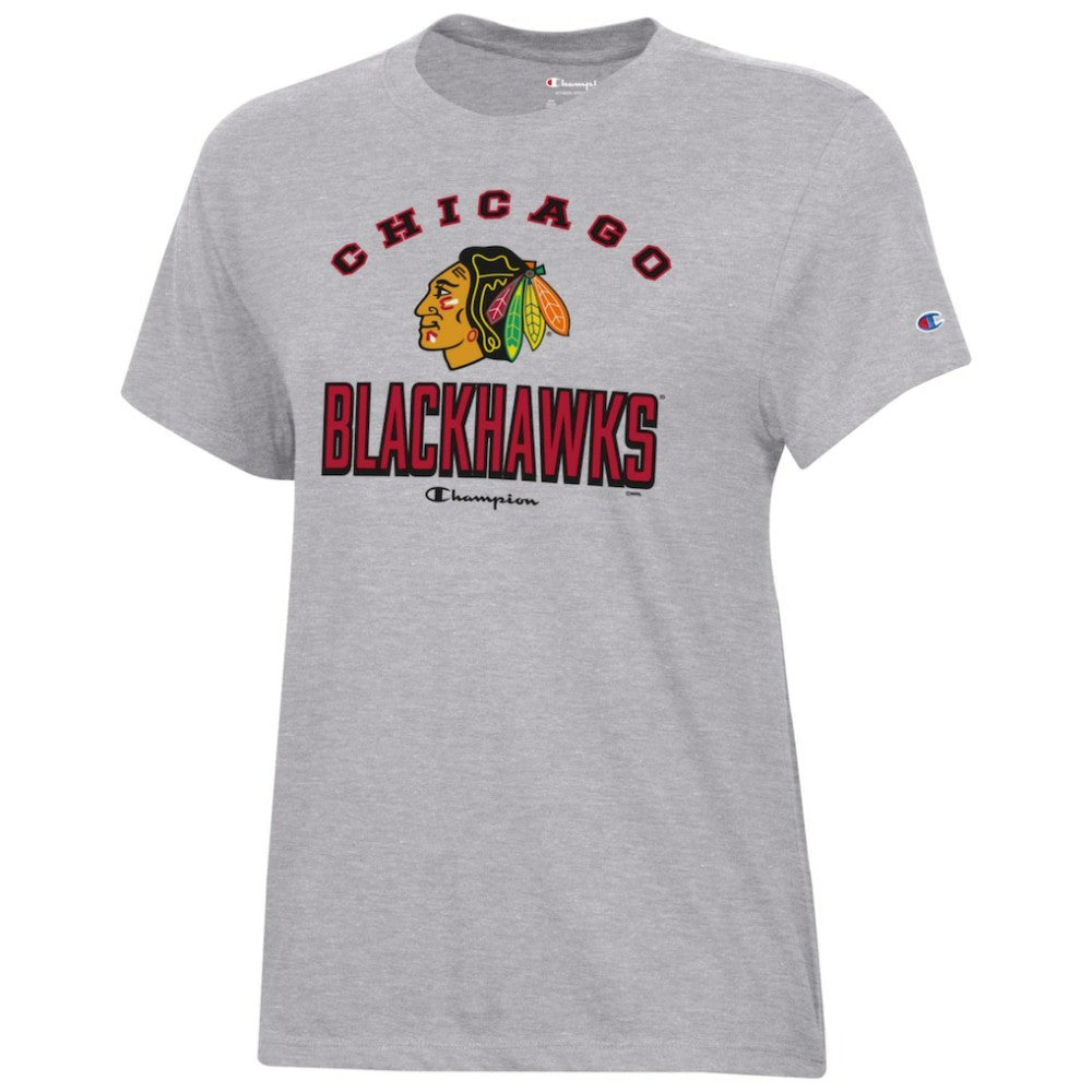 Chicago Blackhawks Champion Women's Core T-Shirt - Heather Gray - NHL