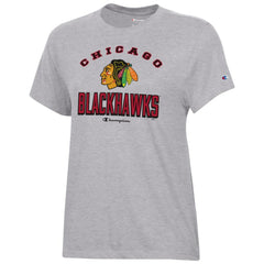 Chicago Blackhawks Champion Women's Core T-Shirt - Heather Gray - NHL
