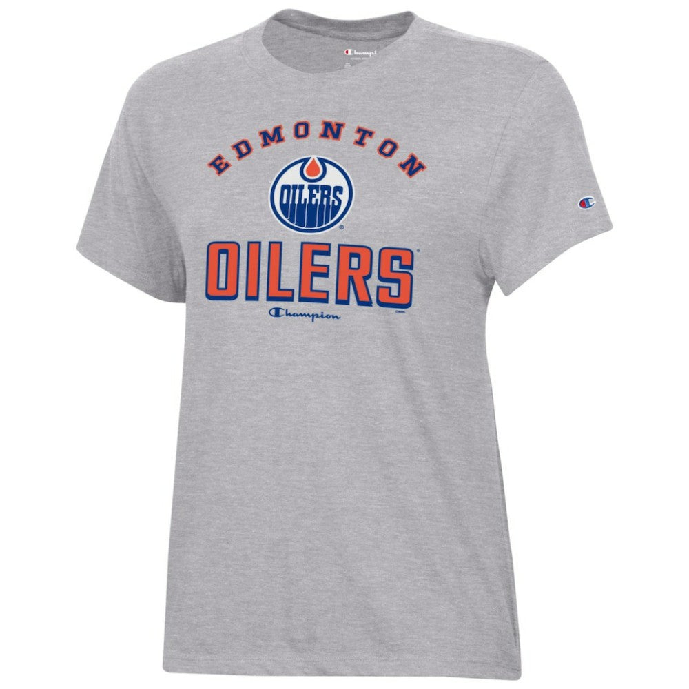 Edmonton Oilers Champion Women's Core T-Shirt - Heather Gray - NHL