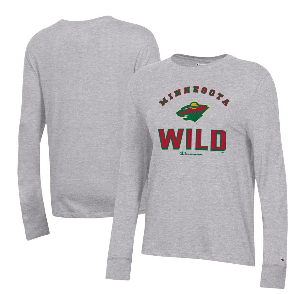 Minnesota Wild Champion Women's Core Long Sleeve T-Shirt - Heather Gray - NHL