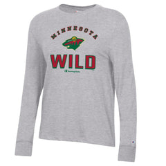 Minnesota Wild Champion Women's Core Long Sleeve T-Shirt - Heather Gray - NHL