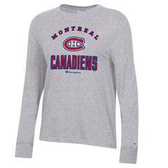 Montreal Canadiens Champion Women's Core Long Sleeve T-Shirt - Heather Gray - NHL