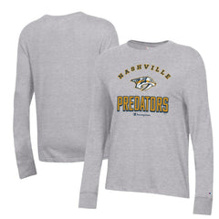 Nashville Predators Champion Women's Core Long Sleeve T-Shirt - Heather Gray - NHL