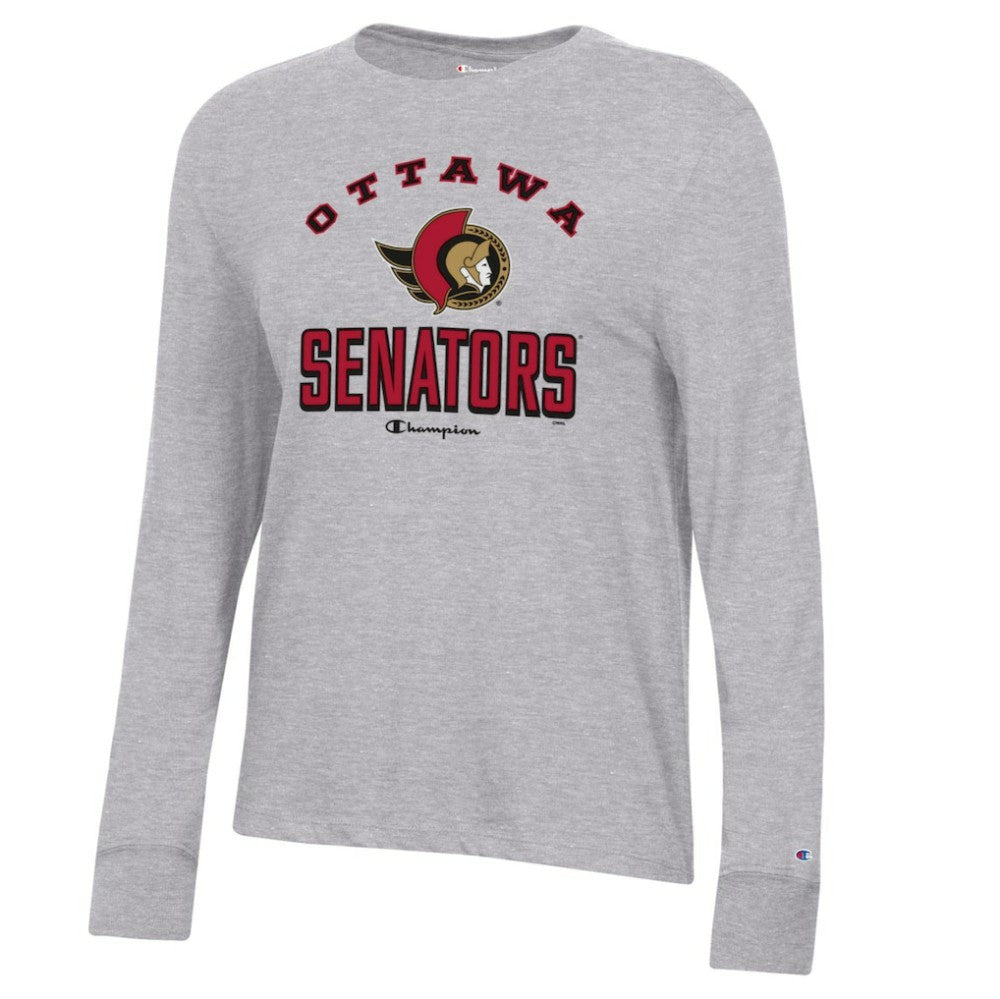 Ottawa Senators Champion Women's Core Long Sleeve T-Shirt - Heather Gray - NHL