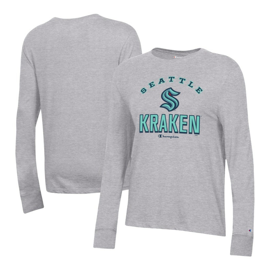 Seattle Kraken Champion Women's Core Long Sleeve T-Shirt - Heather Gray - NHL