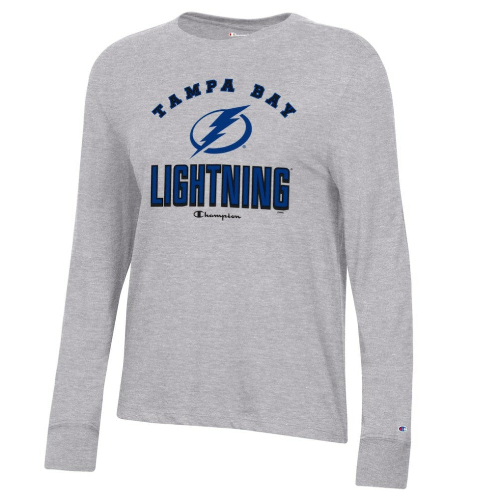 Tampa Bay Lightning Champion Women's Core Long Sleeve T-Shirt - Heather Gray - NHL