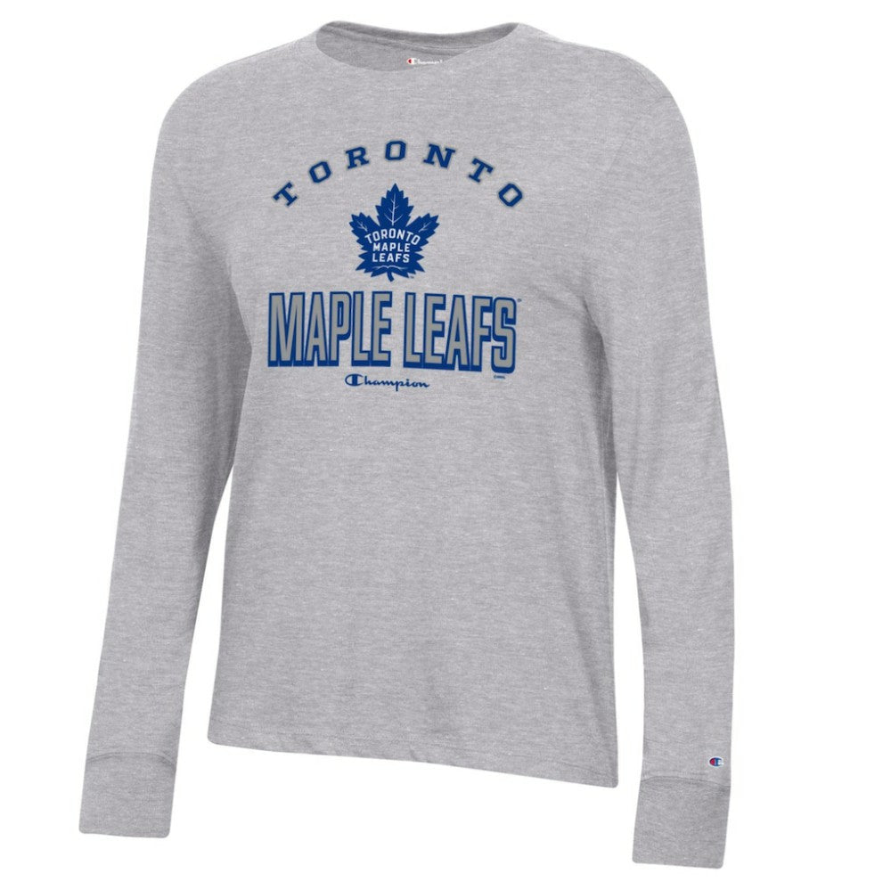 Toronto Maple Leafs Champion Women's Core Long Sleeve T-Shirt - Heather Gray - NHL