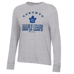 Toronto Maple Leafs Champion Women's Core Long Sleeve T-Shirt - Heather Gray - NHL