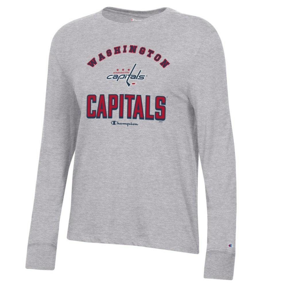 Washington Capitals Champion Women's Core Long Sleeve T-Shirt - Heather Gray - NHL