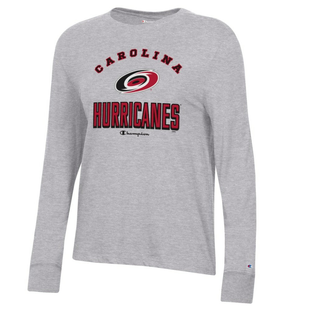 Carolina Hurricanes Champion Women's Core Long Sleeve T-Shirt - Heather Gray - NHL