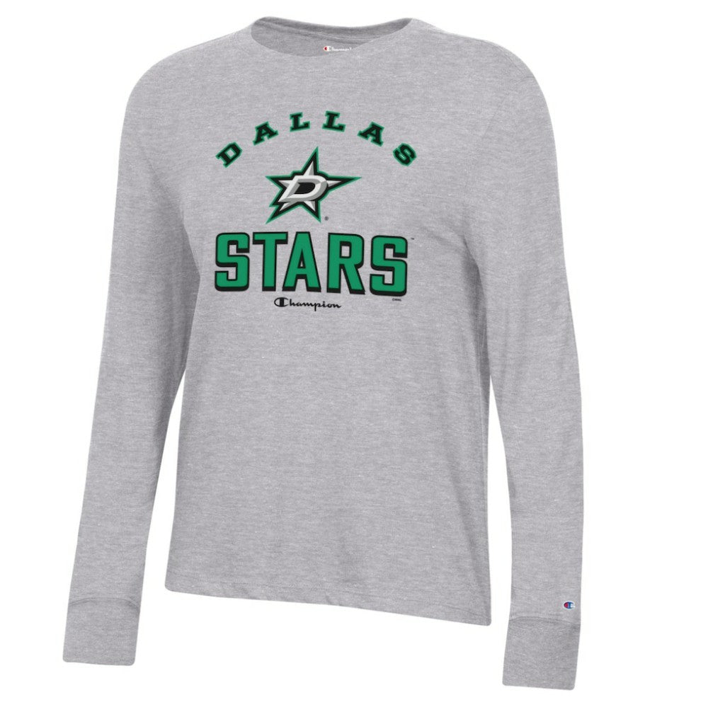 Dallas Stars Champion Women's Core Long Sleeve T-Shirt - Heather Gray - NHL
