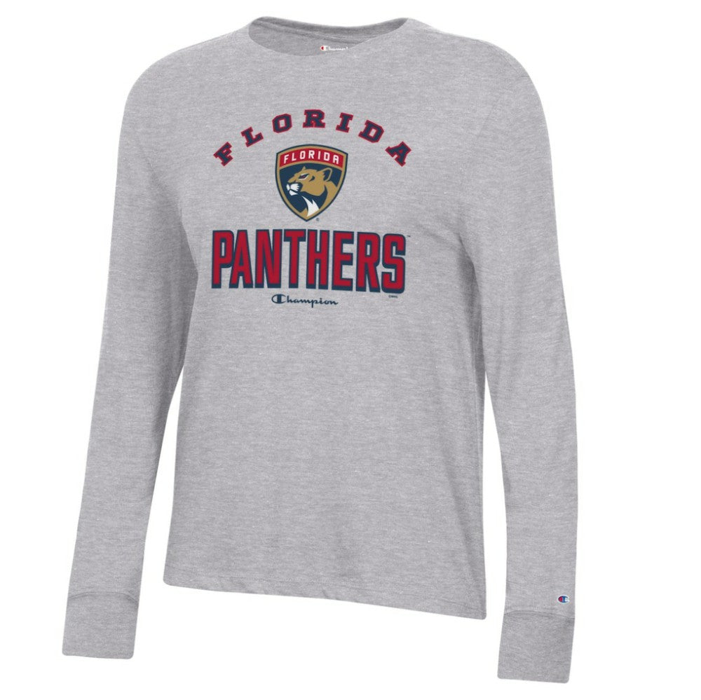 Florida Panthers Champion Women's Core Long Sleeve T-Shirt - Heather Gray - NHL