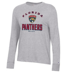 Florida Panthers Champion Women's Core Long Sleeve T-Shirt - Heather Gray - NHL