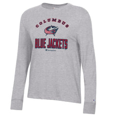 Columbus Blue Jackets Champion Women's Core Long Sleeve T-Shirt - Heather Gray - NHL