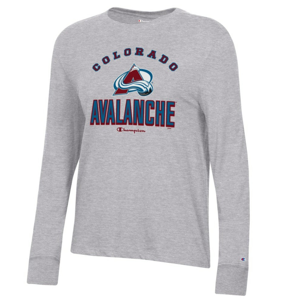 Colorado Avalanche Champion Women's Core Long Sleeve T-Shirt - Heather Gray - NHL