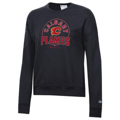 Calgary Flames Champion Women's Powerblend Pullover Sweatshirt - Black - NHL