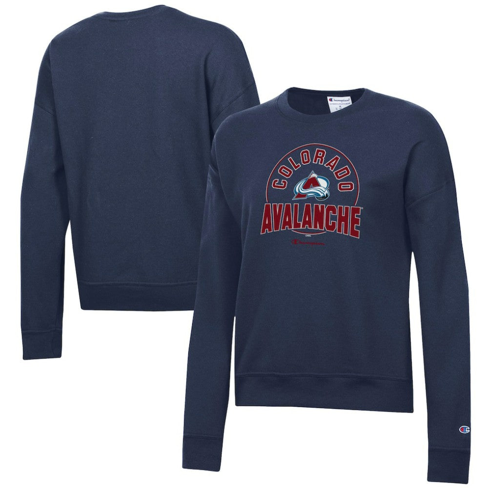 Colorado Avalanche Champion Women's Powerblend Pullover Sweatshirt - Navy - NHL