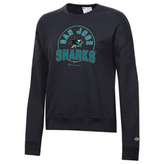San Jose Sharks Champion Women's Powerblend Pullover Sweatshirt - Black - NHL