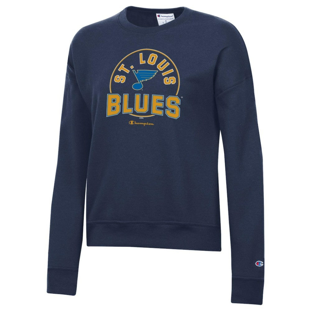 St. Louis Blues Champion Women's Powerblend Pullover Sweatshirt - Navy - NHL