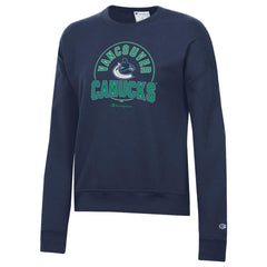 Vancouver Canucks Champion Women's Powerblend Pullover Sweatshirt - Navy - NHL