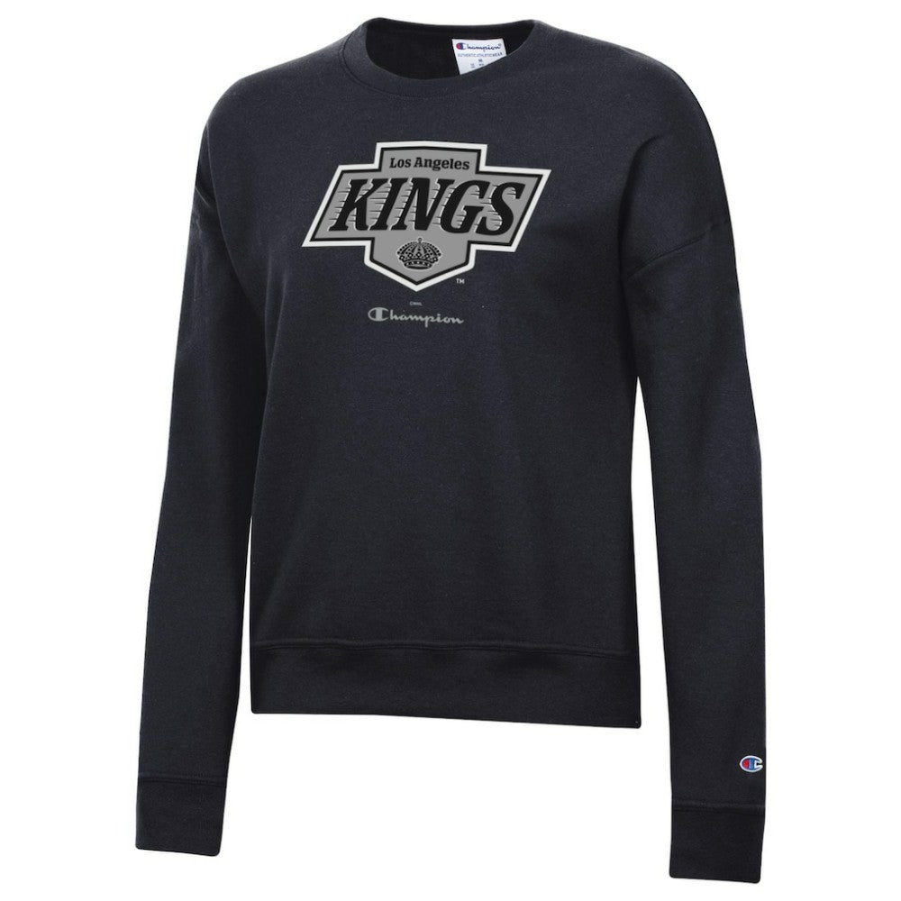 Los Angeles Kings Champion Women's Powerblend Pullover Sweatshirt - Black - NHL