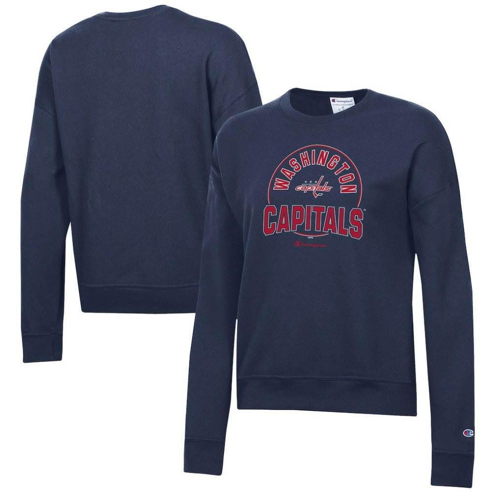 Washington Capitals Champion Women's Powerblend Pullover Sweatshirt - Navy - NHL