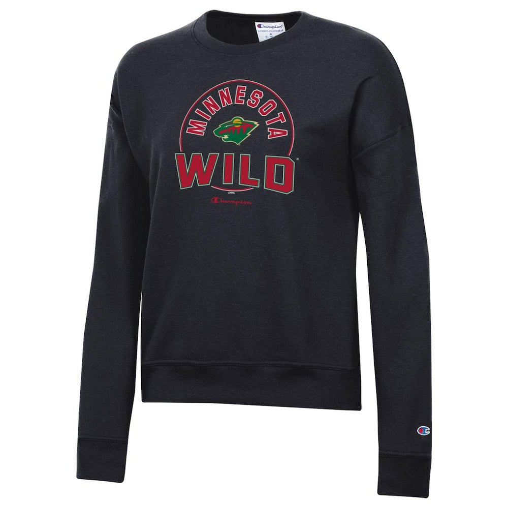 Minnesota Wild Champion Women's Powerblend Pullover Sweatshirt - Black - NHL