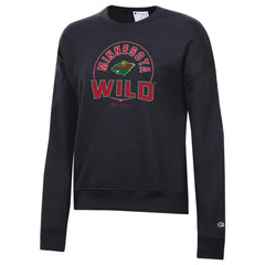 Minnesota Wild Champion Women's Powerblend Pullover Sweatshirt - Black - NHL