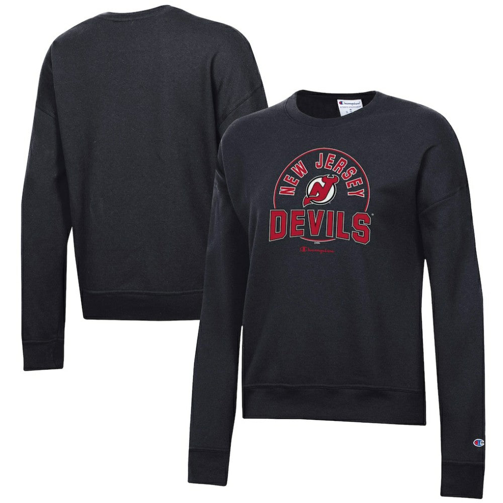 New Jersey Devils Champion Women's Powerblend Pullover Sweatshirt - Black - NHL