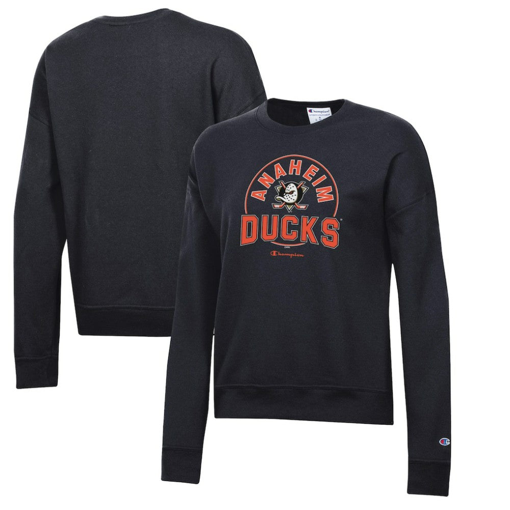 Anaheim Ducks Champion Women's Powerblend Pullover Sweatshirt - Black - NHL