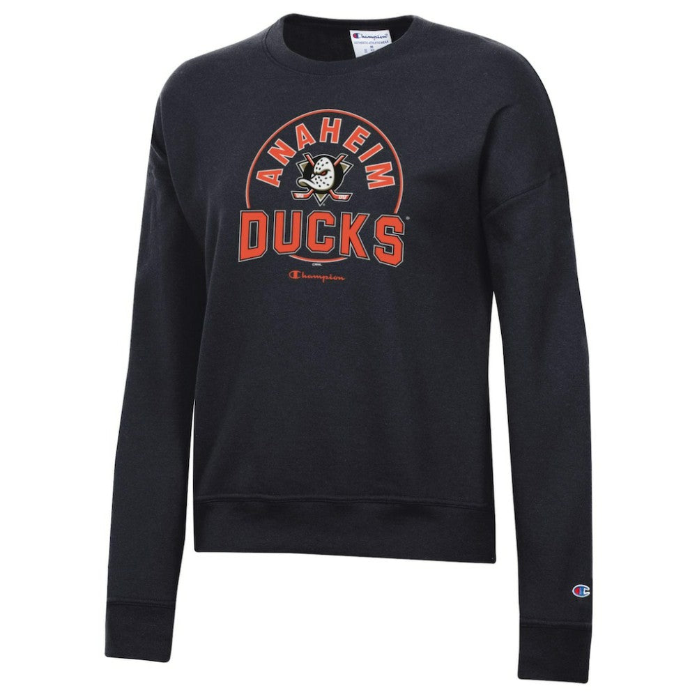 Anaheim Ducks Champion Women's Powerblend Pullover Sweatshirt - Black - NHL