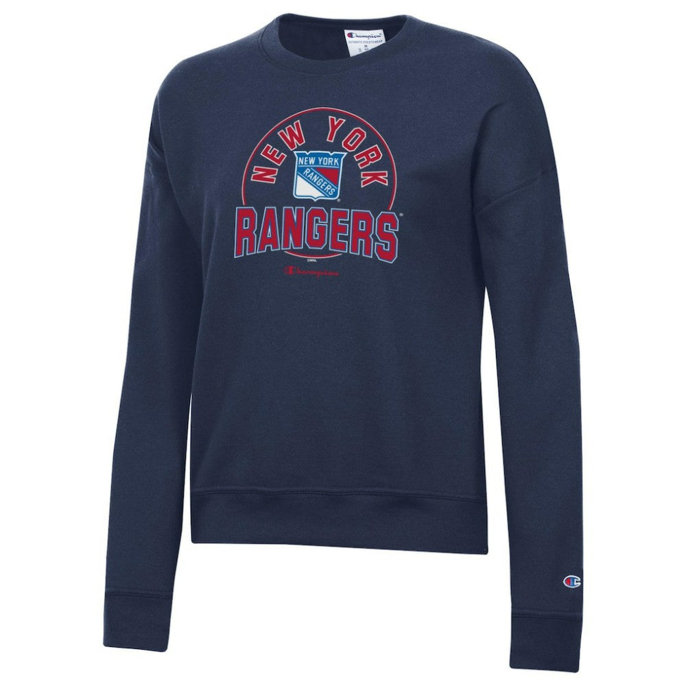 New York Rangers Champion Women's Powerblend Pullover Sweatshirt - Navy - NHL