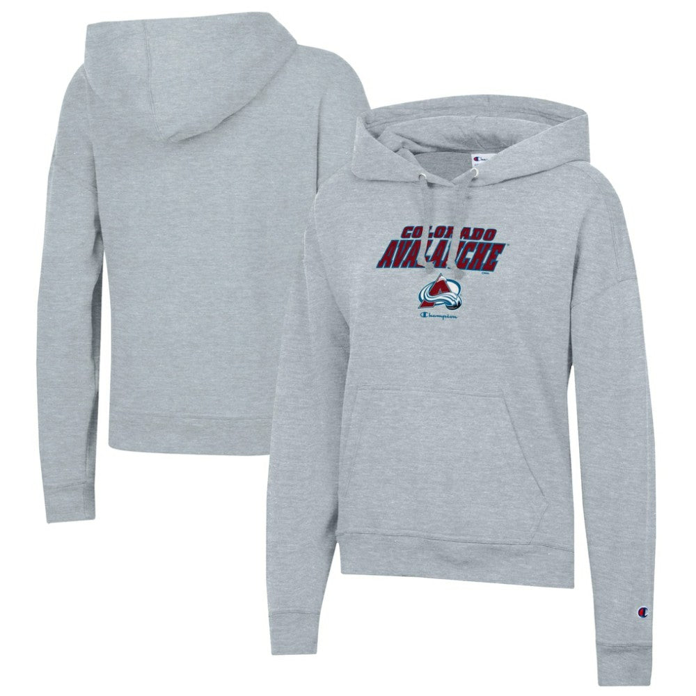 Colorado Avalanche Champion Women's Powerblend Fleece Pullover Hoodie - Gray - NHL