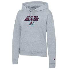 Colorado Avalanche Champion Women's Powerblend Fleece Pullover Hoodie - Gray - NHL