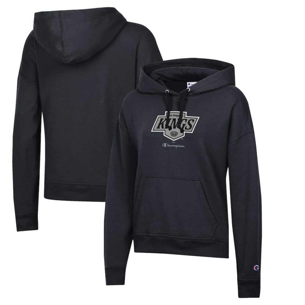Los Angeles Kings Champion Women's Powerblend Fleece Pullover Hoodie - Black - NHL