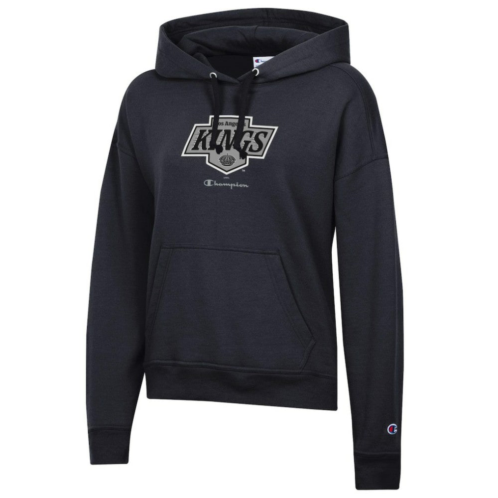 Los Angeles Kings Champion Women's Powerblend Fleece Pullover Hoodie - Black - NHL