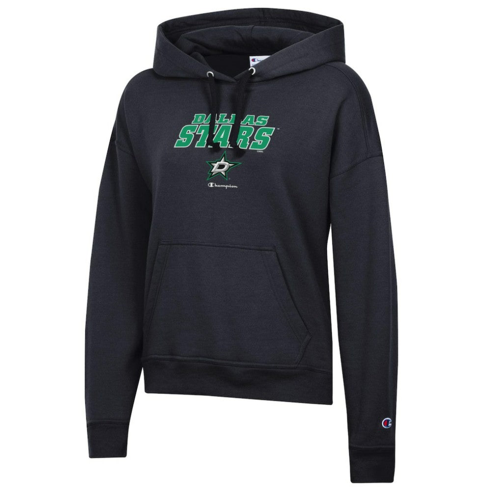 Dallas Stars Champion Women's Powerblend Fleece Pullover Hoodie - Black - NHL