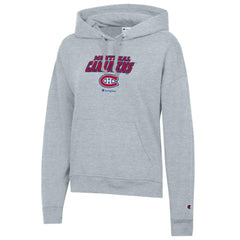 Montreal Canadiens Champion Women's Powerblend Fleece Pullover Hoodie - Gray - NHL
