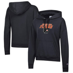 Philadelphia Flyers Champion Women's Powerblend Fleece Pullover Hoodie - Black - NHL