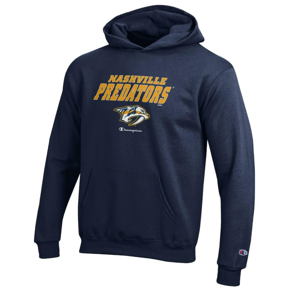 Nashville Predators Champion Youth Eco Powerblend Pullover Hoodie - Navy - NHL