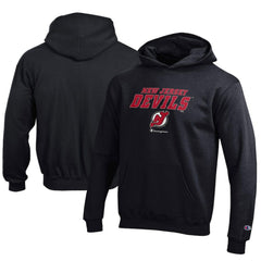 New Jersey Devils Champion Youth Eco Powerblend Pullover Hoodie - Black - NHL