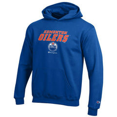 Edmonton Oilers Champion Youth Eco Powerblend Pullover Hoodie - Royal - NHL