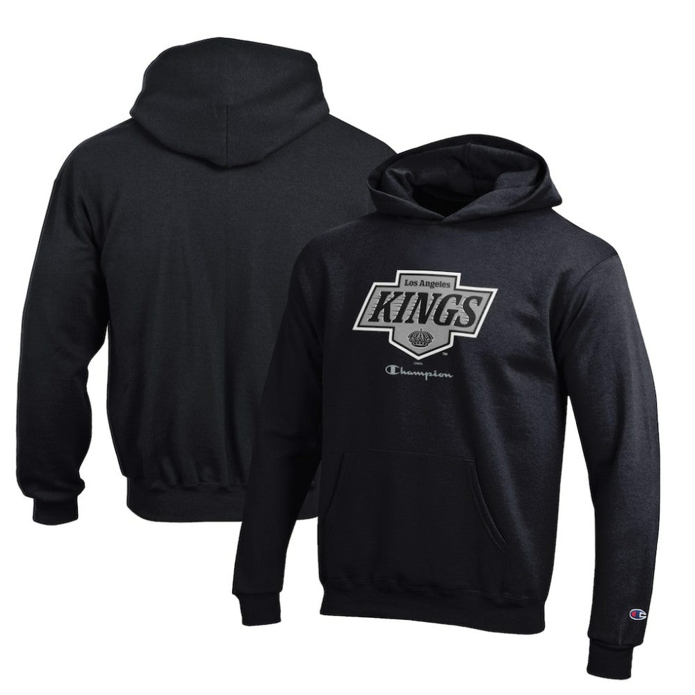 Los Angeles Kings Champion Youth Eco Powerblend Pullover Hoodie - Black - NHL