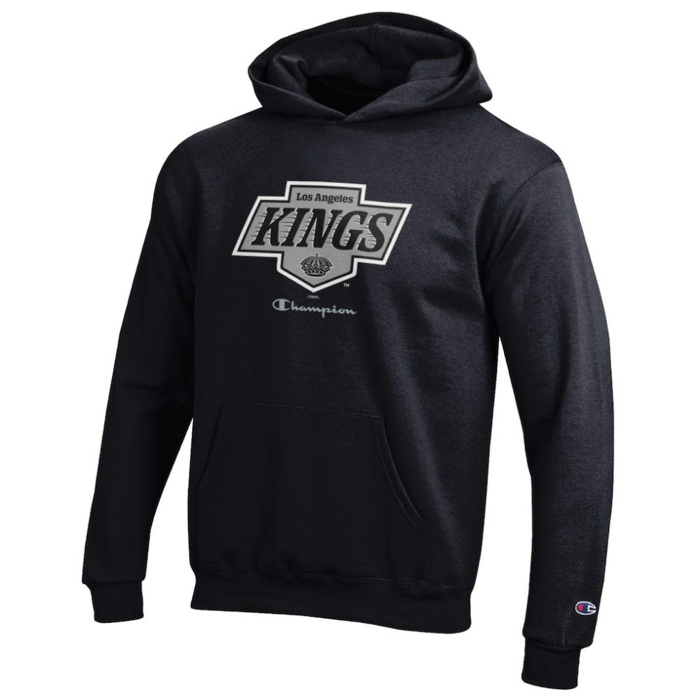 Los Angeles Kings Champion Youth Eco Powerblend Pullover Hoodie - Black - NHL