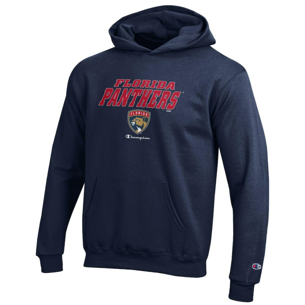 Florida Panthers Champion Youth Eco Powerblend Pullover Hoodie - Navy - NHL
