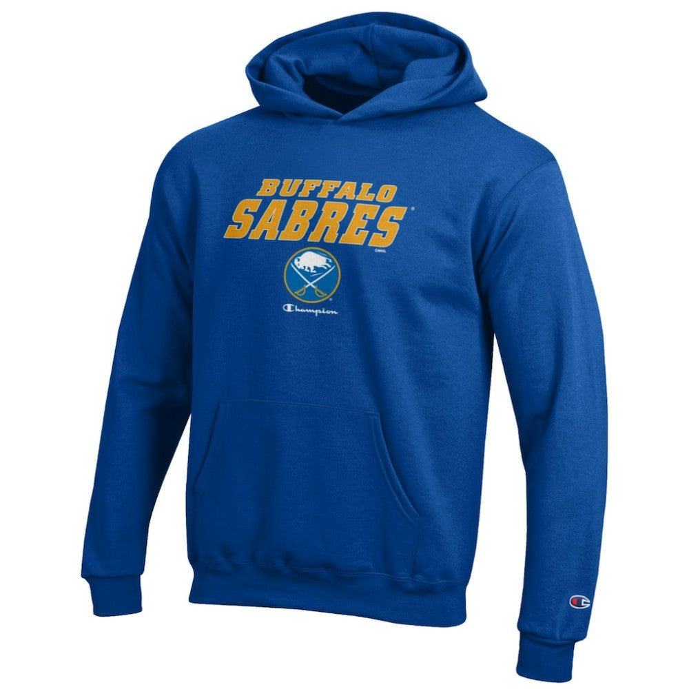 Buffalo Sabres Champion Youth Eco Powerblend Pullover Hoodie - Royal - NHL