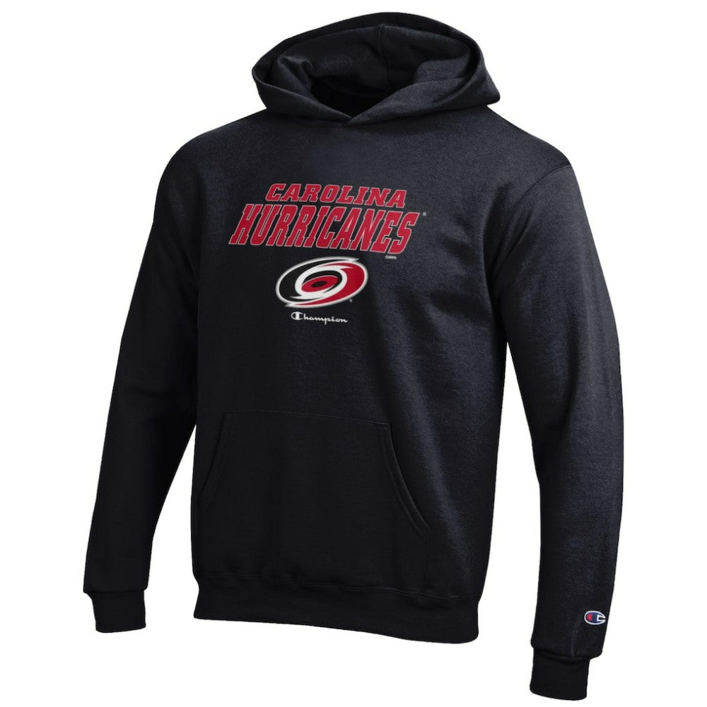 Carolina Hurricanes Champion Youth Eco Powerblend Pullover Hoodie - Black - NHL