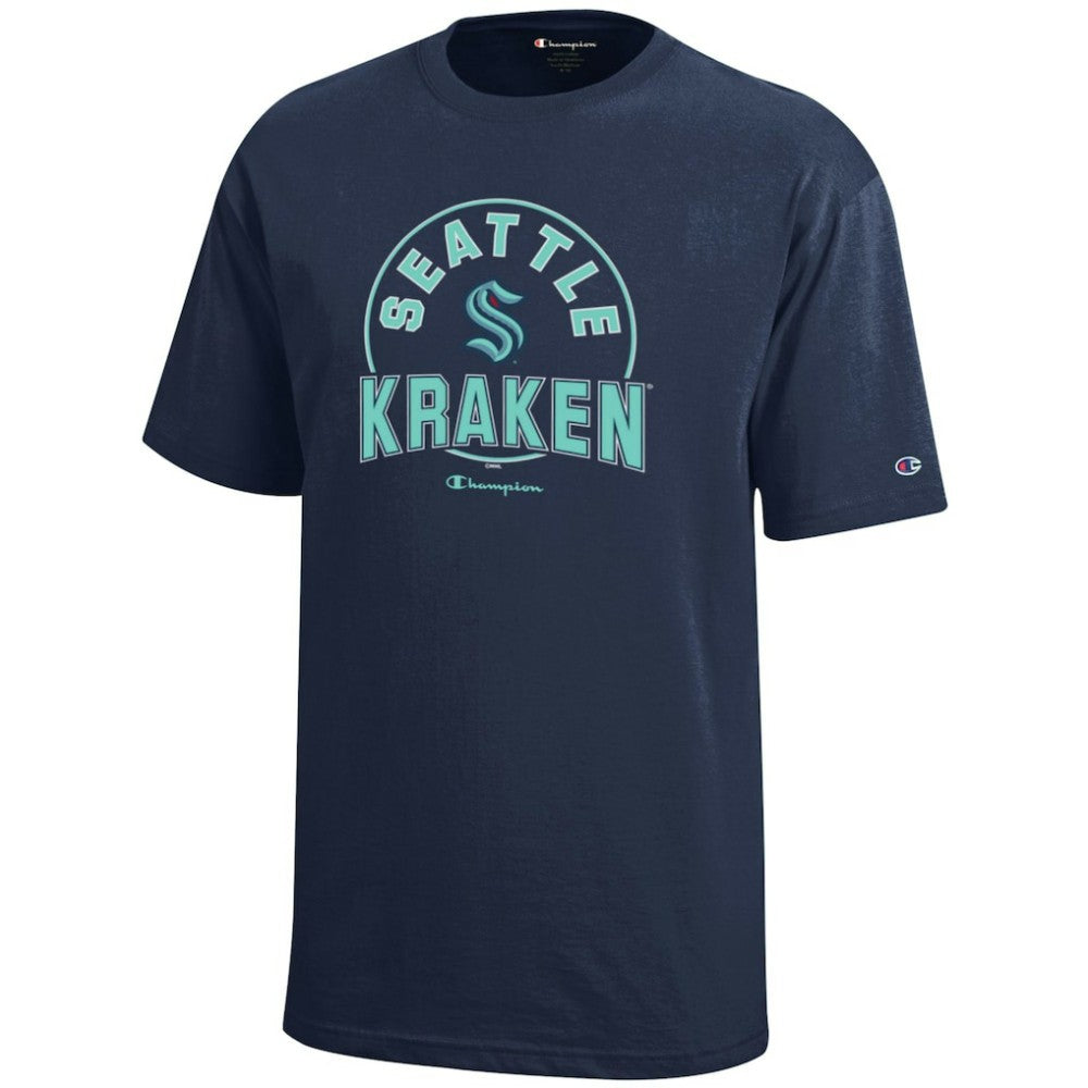 Seattle Kraken Champion Youth Jersey T-Shirt - Deep Sea Blue - NHL