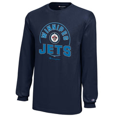 Winnipeg Jets Champion Youth Long-Sleeve Jersey T-Shirt - Navy - NHL